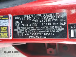 2014 Kia Rio EX with VIN KNADN5A3XE6405292, listed as a Copart auction lot 86518624 with 122,795 mi miles and Clean Title. Bid and sale history available at carsss.com. Image 12.