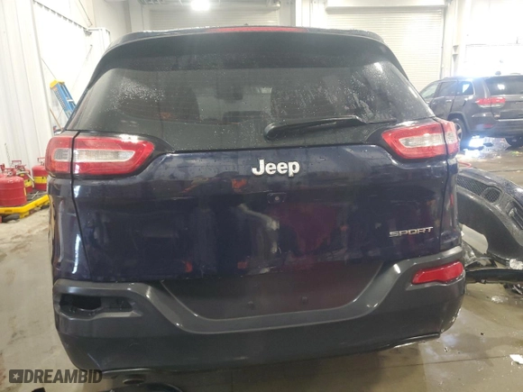 2016 Jeep Cherokee Sport with VIN 1C4PJLAB5GW189961, listed as a Copart auction lot 46069985 with 132,142 mi miles and Clean Title. Bid and sale history available at carsss.com. Image 6.