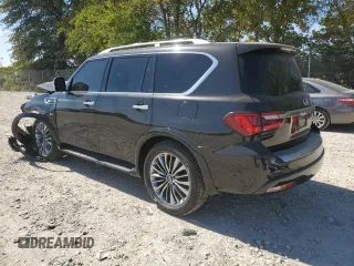 2018 Infiniti QX80 with VIN JN8AZ2NE9J9192420, listed as a Copart auction lot 71944594 with 74,376 mi miles and Salvage Title. Bid and sale history available at carsss.com. Image 2.