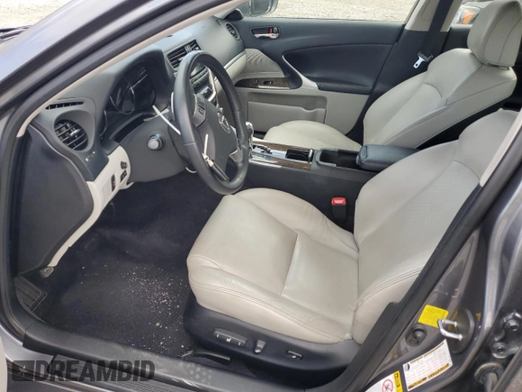 2012 Lexus IS 250 with VIN JTHCF5C21C5059392, listed as a Copart auction lot 49623775 with 62,501 mi miles and Salvage Title. Bid and sale history available at DreamBid. Image 7.