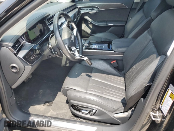 2019 Audi A8 with VIN WAU8DAF82KN020487, listed as a Copart auction lot 60214005 with 75,895 mi miles and Salvage title. Bid and sale history available at DreamBid. Image 7.