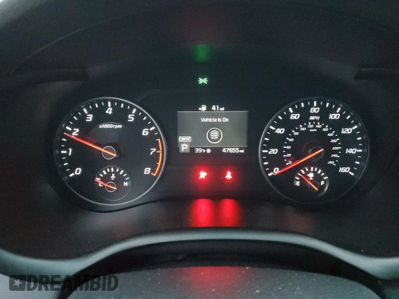 2021 Kia Stinger GT-Line with VIN KNAE15LA0M6091310, listed as a Copart auction lot 43359585 with 47,655 mi miles and Salvage Title. Bid and sale history available at DreamBid. Image 9.