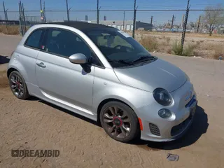 2014 FIAT 500 Abarth with VIN 3C3CFFJH8ET188400, listed as a IAAI auction lot 42014197 with 86,869 mi miles. Bid and sale history available at carsss.com. Image 1.