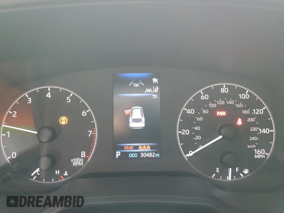 2023 Toyota Corolla Cross LE with VIN 7MUCAAAG6PV046568, listed as a Copart auction lot 56658195 with 30,482 mi miles and Non repairable. Bid and sale history available at DreamBid. Image 9.