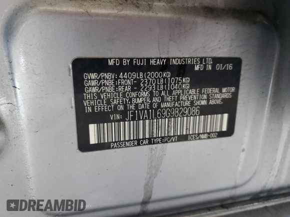 2016 Subaru WRX Limited with VIN JF1VA1L69G9829086, listed as a Copart auction lot 83919704 with 128,854 mi miles and Salvage Title. Bid and sale history available at carsss.com. Image 14.