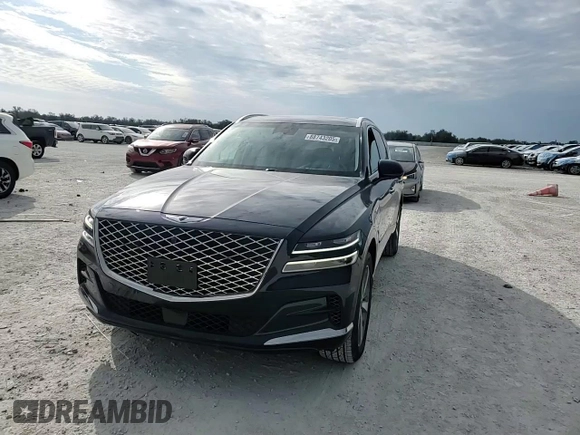 2022 Genesis GV80 with VIN KMUHCESCXNU080466, listed as a Copart auction lot 88743205 with 55,521 mi miles and Non repairable. Bid and sale history available at DreamBid. Image 12.