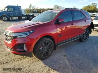 2023 Chevrolet Equinox RS with VIN 3GNAXMEGXPL226693, listed as a Copart auction lot 87454394 with 4,896 mi miles and Salvage Title. Bid and sale history available at carsss.com. Image 1.