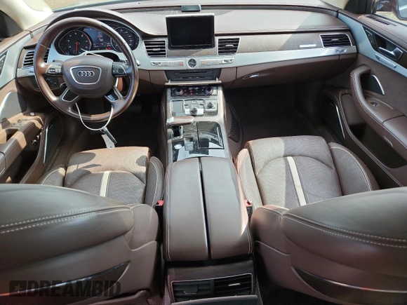 2013 Audi A8 4.0L with VIN WAUR2AFD2DN028826, listed as a Copart auction lot 64756025 with 107,761 mi miles and Salvage title. Bid and sale history available at DreamBid. Image 8.