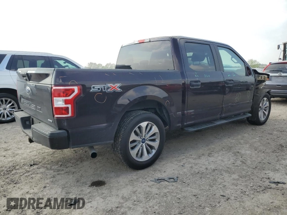 2018 Ford F-150 XL with VIN 1FTEW1CP2JKF67447, listed as a Copart auction lot 49094525 with 159,975 mi miles and Salvage Title. Bid and sale history available at carsss.com. Image 3.