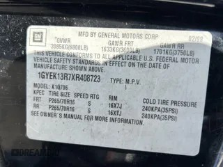 1999 Cadillac Escalade с VIN 1GYEK13R7XR408723, выставлен на аукционе IAAI как лот 42440305 с пробегом 173 754 миль миль и . История ставок и продаж доступна на DreamBid. Изображение 9.