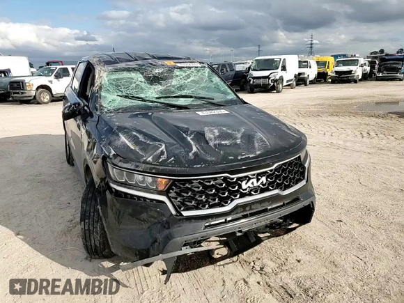 2023 Kia Sorento LX with VIN 5XYRGDLC7PG166830, listed as a Copart auction lot 43582395 with 55,717 mi miles and Salvage Title. Bid and sale history available at carsss.com. Image 12.