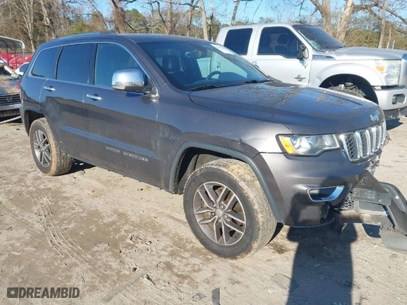 2017 Jeep Grand Cherokee Limited with VIN 1C4RJFBG9HC606876, listed as a IAAI auction lot 41362204 with 160,000 mi miles. Bid and sale history available at carsss.com. Image 1.