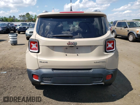 2016 Jeep Renegade Limited z VIN ZACCJBDT1GPC74208, wystawiony jako Copart lot #62271115 z przebiegiem 105 250 mil mil oraz Szkoda całkowita • Salvage title. Historia ofert i sprzedaży dostępna na DreamBid. Obrazek 6.