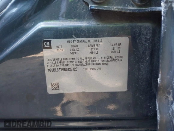 2011 Cadillac CTS Performance с VIN 1G6DL5EY9B0123726, выставлен на аукционе IAAI как лот 42525411 с пробегом 233 381 миль миль и . История ставок и продаж доступна на DreamBid. Изображение 9.