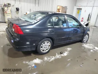 2005 Honda Civic Sdn LX SSRS with VIN 2HGES16685H568471, listed as a Copart auction lot 44326865 with 0 mi miles and Salvage Title. Bid and sale history available at carsss.com. Image 3.