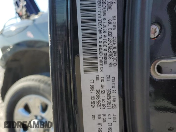 2017 Ram 2500 Big Horn with VIN 3C6UR5ML7HG519313, listed as a Copart auction lot 47195245 with 102,988 mi miles and Salvage Title. Bid and sale history available at carsss.com. Image 13.
