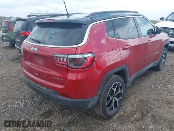 2025 Jeep Compass Limited with VIN 3C4NJDCN2ST545284, listed as a IAAI auction lot 42187547 with 8,005 mi miles and . Bid and sale history available at DreamBid. Image 4.