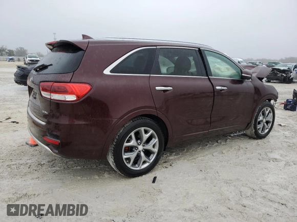 2017 Kia Sorento SXL z VIN 5XYPK4A51HG314269, wystawiony jako Copart lot #42186945 z przebiegiem Nie podano mil oraz Szkoda całkowita • Salvage title. Historia ofert i sprzedaży dostępna na DreamBid. Obrazek 3.