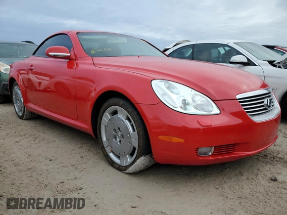 2002 Lexus SC with VIN JTHFN48Y420023585, listed as a Copart auction lot 75037044 with Not Provided miles and Salvage Title. Bid and sale history available at carsss.com. Image 4.