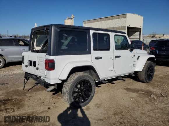 2021 Jeep Wrangler Unlimited Sahara with VIN 1C4JJXP68MW727782, listed as a Copart auction lot 44199985 with 79,861 mi miles and Salvage Title. Bid and sale history available at DreamBid. Image 3.