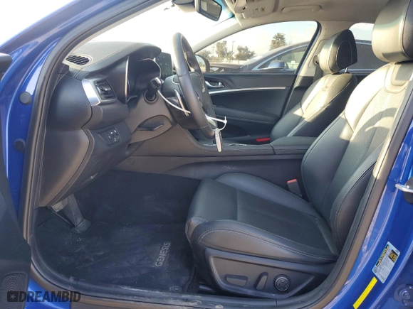 2020 Genesis G70 2.0T with VIN KMTG64LAXLU056650, listed as a Copart auction lot 79948164 with 26,726 mi miles and Salvage Title. Bid and sale history available at carsss.com. Image 7.