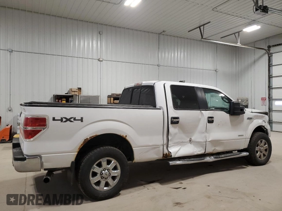 2013 Ford F-150 XL with VIN 1FTFW1ET8DKF57962, listed as a Copart auction lot 52625295 with 193,982 mi miles and Salvage Title. Bid and sale history available at carsss.com. Image 3.