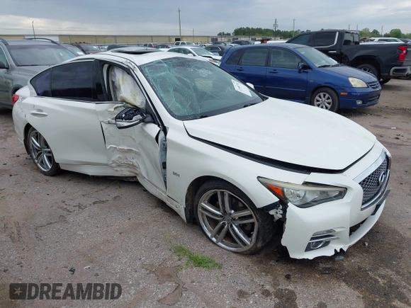 2017 Infiniti Q50 3.0t Premium with VIN JN1EV7AP9HM732825, listed as a IAAI auction lot 41908792 with 102,661 mi miles. Bid and sale history available at carsss.com. Image 1.