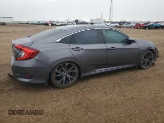 2020 Honda Civic Sedan Sport with VIN 19XFC2F88LE001533, listed as a Copart auction lot 51584195 with 79,130 mi miles and Salvage Title. Bid and sale history available at carsss.com. Image 3.