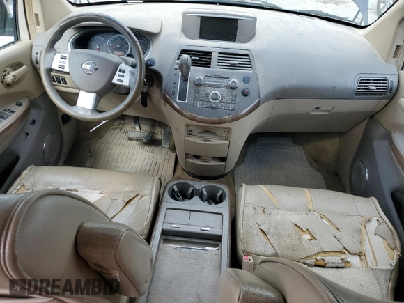 2007 Nissan Quest S with VIN 5N1BV28U87N142683, listed as a Copart auction lot 73295104 with 196,017 mi miles and Salvage Title. Bid and sale history available at carsss.com. Image 8.