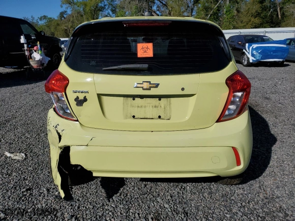 2017 Chevrolet Spark LS with VIN KL8CB6SA6HC719949, listed as a Copart auction lot 48752475 with 0 mi miles and Salvage Title. Bid and sale history available at carsss.com. Image 6.