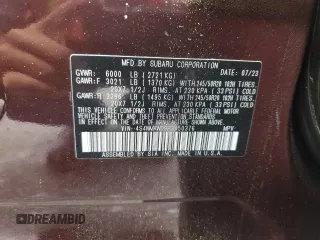 2023 Subaru Ascent Touring с VIN 4S4WMAWD9P3450376, выставлен на аукционе Copart как лот 56631655 с пробегом 10 031 миль миль и Списание • Salvage title. История ставок и продаж доступна на DreamBid. Изображение 13.