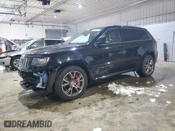 2012 Jeep Grand Cherokee SRT8 with VIN 1C4RJFDJ7CC187475, listed as a Copart auction lot 45191285 with 133,748 mi miles and Salvage Title. Bid and sale history available at carsss.com. Image 1.
