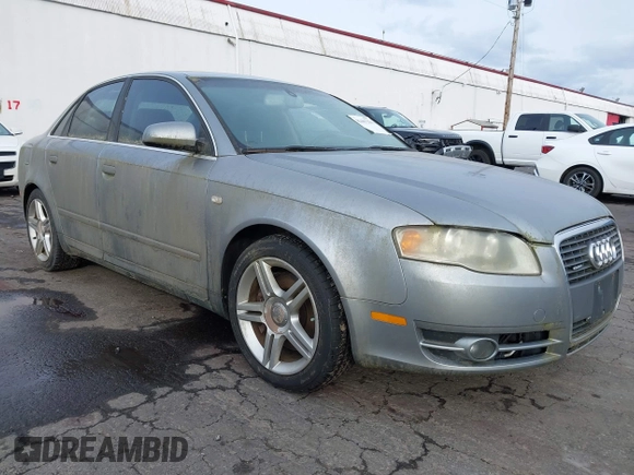 2005 Audi A4 2.0T with VIN WAUDF68E25A452212, listed as a IAAI auction lot 41487256 with 173,923 mi miles. Bid and sale history available at carsss.com. Image 1.