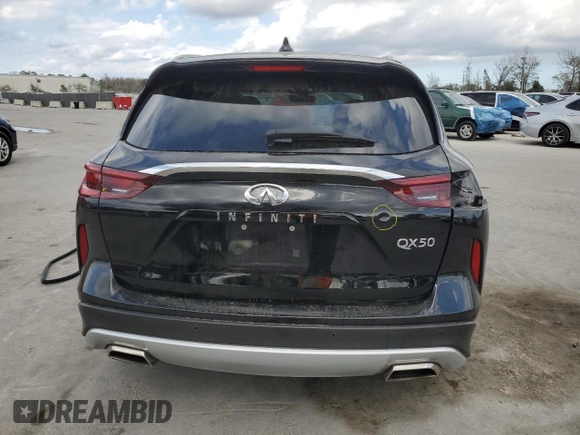 2024 Infiniti QX50 Luxe с VIN 3PCAJ5BA9RF109558, выставлен на аукционе Copart как лот 45926985 с пробегом 15 191 миль миль и На запчасти • Non repairable. История ставок и продаж доступна на DreamBid. Изображение 6.