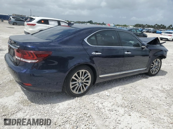 2017 Lexus LS 460 with VIN JTHBL5EFXH5145375, listed as a Copart auction lot 60652145 with 67,062 mi miles and Salvage title. Bid and sale history available at DreamBid. Image 3.