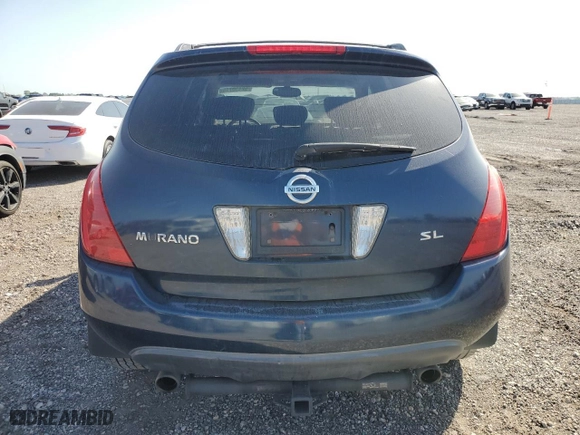 2005 Nissan Murano SE with VIN JN8AZ08T05W302048, listed as a Copart auction lot 52430715 with 185,744 mi miles and Salvage Title. Bid and sale history available at carsss.com. Image 6.