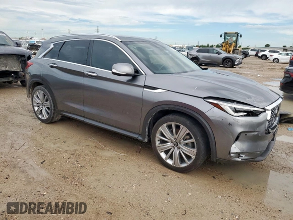 2021 Infiniti QX50 Essential с VIN 3PCAJ5CA4MF101584, выставлен на аукционе Copart как лот 61019415 с пробегом 54 939 миль миль и Списание • Salvage title. История ставок и продаж доступна на DreamBid. Изображение 4.