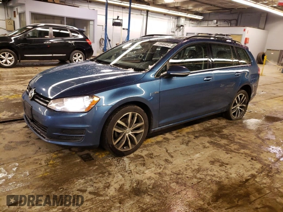 2016 Volkswagen Golf SportWagen TSI S with VIN 3VWC17AU0GM518375, listed as a Copart auction lot 37646454 with 129,994 mi miles. Bid and sale history available at carsss.com. Image 1.