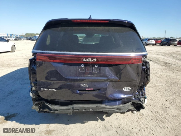 2024 Kia Carnival LX with VIN KNDNB4H34R6444160, listed as a Copart auction lot 43718485 with 12,153 mi miles and Salvage Title. Bid and sale history available at carsss.com. Image 6.