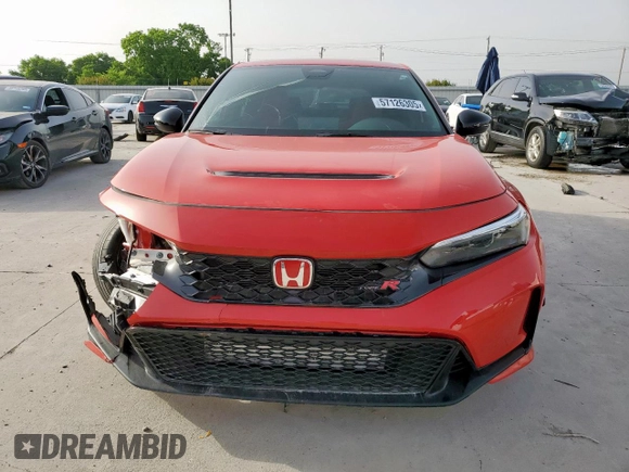 2025 Honda Civic Type R z VIN JHMFL5G40SX001231, wystawiony jako Copart lot #57126305 z przebiegiem 5731 mil mil oraz Szkody całkowita. Historia ofert i sprzedaży dostępna na DreamBid. Obrazek 5.
