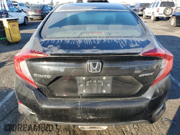 2020 Honda Civic Sedan Sport with VIN 2HGFC2F86LH506332, listed as a Copart auction lot 41873105 with 86,640 mi miles and Salvage Title. Bid and sale history available at carsss.com. Image 6.