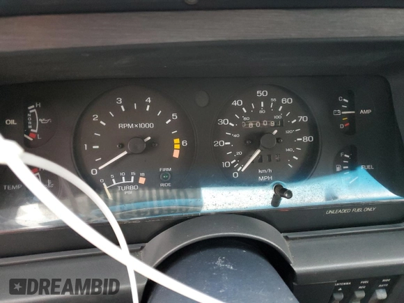 1988 Ford Thunderbird with VIN 1FABP64T6JH176166, listed as a Copart auction lot 84049064 with 80,091 mi miles and Salvage Title. Bid and sale history available at DreamBid. Image 9.