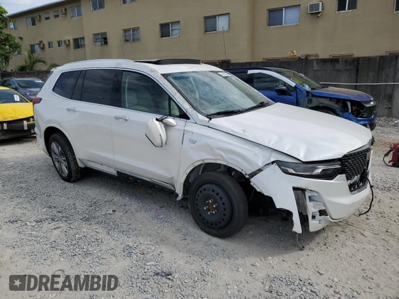 2024 Cadillac XT6 FWD Premium Luxury with VIN 1GYKPCRS2RZ708893, listed as a Copart auction lot 74565354 with 4,329 mi miles and Salvage Title. Bid and sale history available at carsss.com. Image 4.