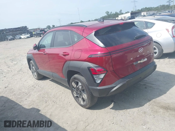2024 Hyundai Kona SEL with VIN KM8HBCAB3RU106748, listed as a IAAI auction lot 42126099 with 25,166 mi miles and . Bid and sale history available at carsss.com. Image 3.