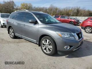 2016 Nissan Pathfinder Platinum with VIN 5N1AR2MN7GC663713, listed as a Copart auction lot 82332604 with 106,934 mi miles and Salvage Title. Bid and sale history available at carsss.com. Image 4.