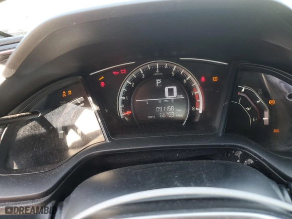 2018 Honda Civic Coupe LX with VIN 2HGFC4B59JH301723, listed as a Copart auction lot 46605105 with 91,158 mi miles and Clean Title. Bid and sale history available at carsss.com. Image 9.