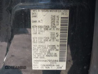 2016 Nissan Frontier S with VIN 1N6AD0EVXGN705086, listed as a IAAI auction lot 42425274 with 110,614 mi miles and . Bid and sale history available at DreamBid. Image 9.