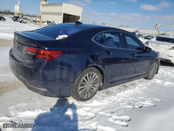 2015 Acura TLX V6 Advance with VIN 19UUB3F72FA008302, listed as a Copart auction lot 45735125 with 124,200 mi miles and Salvage Title. Bid and sale history available at carsss.com. Image 3.