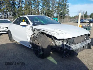 2014 Audi S5 Prestige with VIN WAUVGAFR1EA038798, listed as a IAAI auction lot 41682255 with 54,966 mi miles. Bid and sale history available at carsss.com. Image 1.