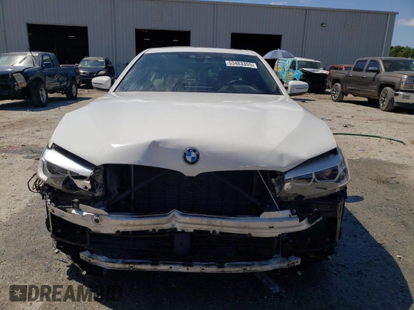 2019 BMW 5 Series 530i with VIN WBAJA5C5XKBX46918, listed as a Copart auction lot 53483355 with 47,208 mi miles and Salvage Title. Bid and sale history available at carsss.com. Image 5.